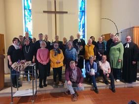 Visitationsteam mit Kirchenältesten aus Sande und Schortens und Pfarrer:innen