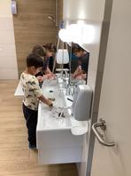 Ein Kinder-Waschraum in der Kita Jungfernbusch
