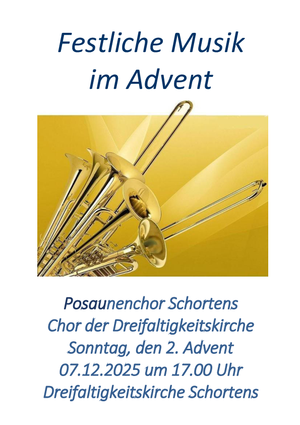 Konzert-Ankündigung: Festliche Musik im Advent am 7.12.25