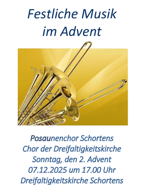 Konzert-Ankündigung: Festliche Musik im Advent am 7.12.25
