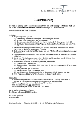 TO GKR Schortens 14.10.2025