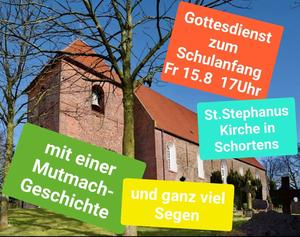 Einladung zum Schulanfängergottesdienst 2025