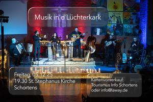 Konzertankündigung Lüchterkark 5.12.2026 Schortens, Keno Brand, La Kejoca, Laway